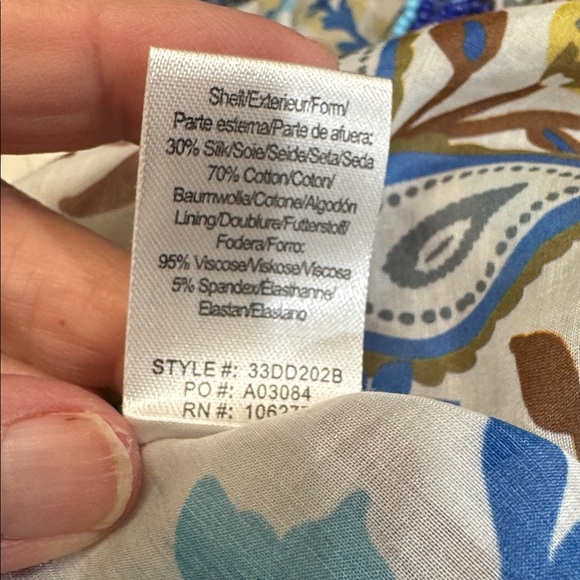 Hale Bob Blue and Yellow Floral Blouse - Picture 11 of 11